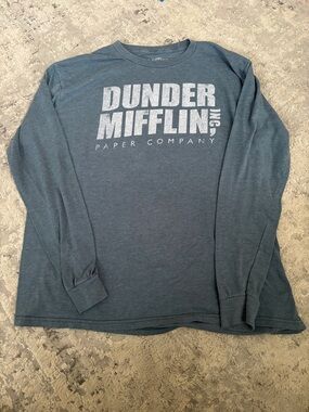THE OFFICE Long Sleeve Crewneck Shirt - Blue